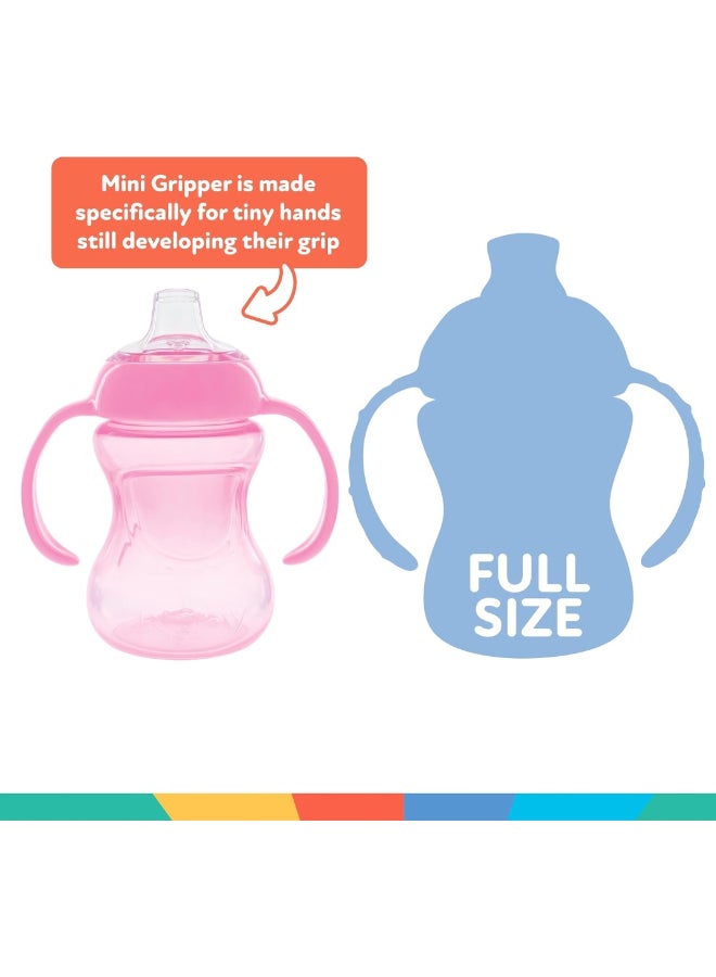 Nuby Mini Grip N Sip Cup, Spill Resistant Toddler Sippy Cup with Easy Grip Handles, Baby Training Cup for Weaning and Independent Drinking, Assorted - Image 1