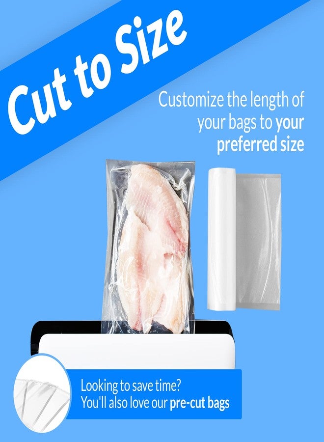 Reli. Vacuum Sealer Bags - 4 Rolls of 8"x50' | 4 Rolls Bulk - 200ft Total | Vacuum Sealer 8inx50ft for Food | BPA Free, Cut to Size | Food Sealing Bags for Sous Vide, Storage, Meal Prep | Clear - Image 3