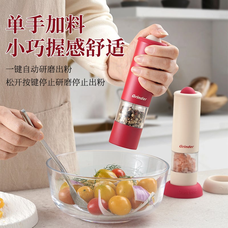 Electric Pepper Grinder, USB Rechargeable, Adjustable, Stainless Steel - Image 3