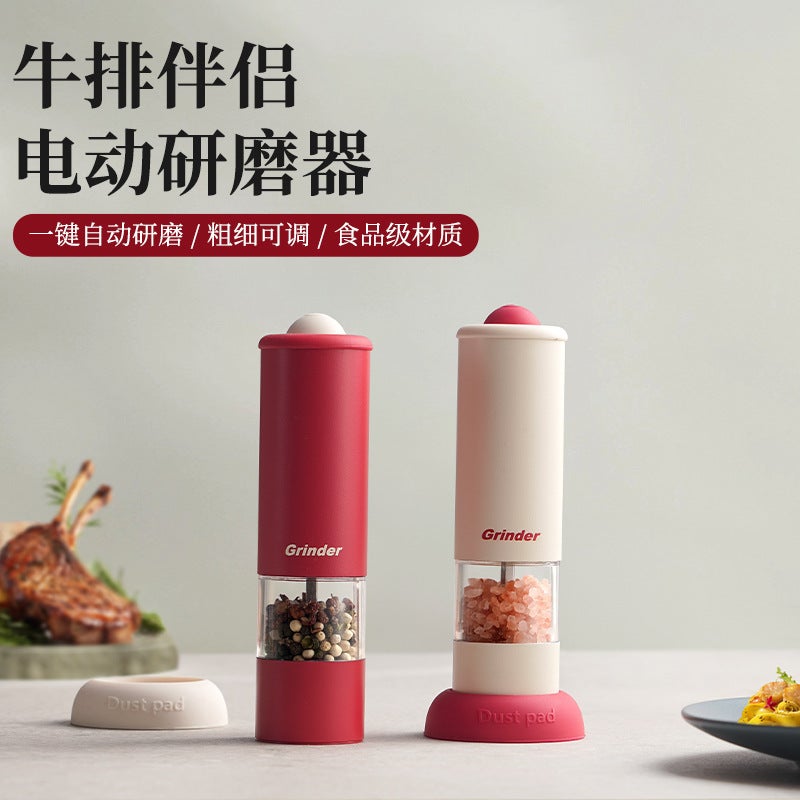 Electric Pepper Grinder, USB Rechargeable, Adjustable, Stainless Steel - Image 2