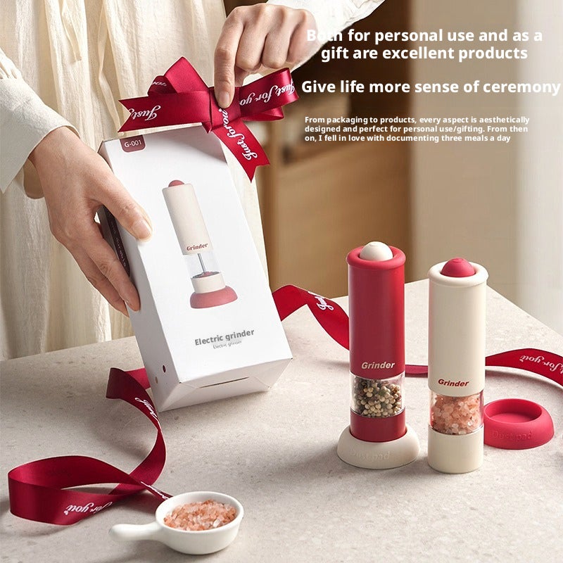 Electric Pepper Grinder, USB Rechargeable, Adjustable, Stainless Steel - Image 1