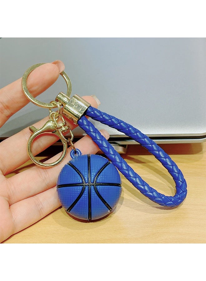 Blue Basketball Bells Charm Keychains Simple Hangings Ornaments Pendant Keyring  - Image 3