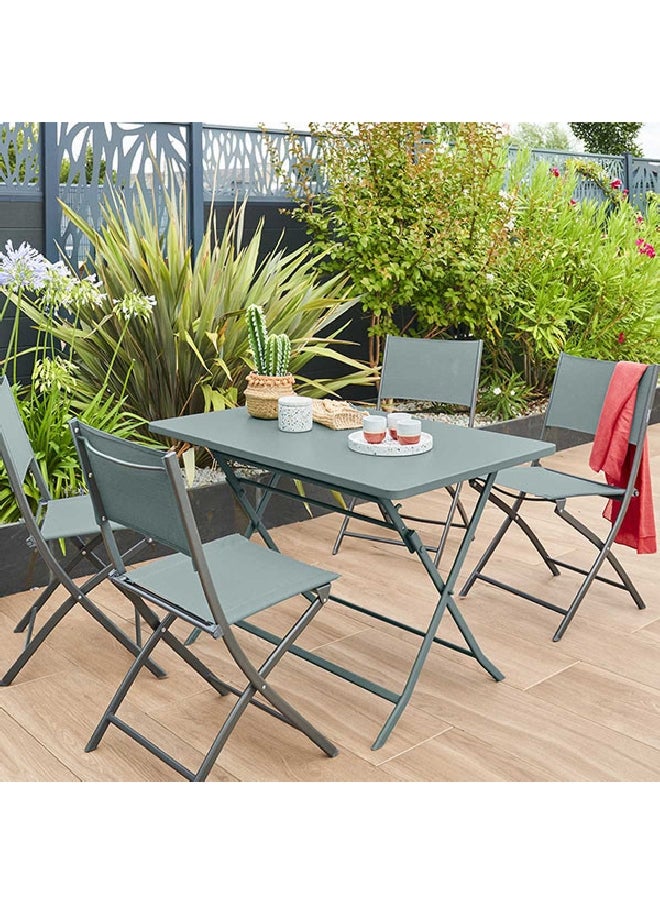 Hesperide Greensboro Anti-Rust Sturdy Rectangular Folding Table Jade Green 71 x 70 x 110 cm 187015  - Image 3