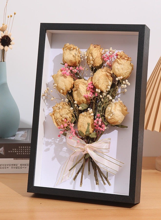 إطار الصورة لملء, إطار الصورة العميقة لملء, 21.8 × 26.8 سم, إطار عميق للجدار وسطح المكتب, إطار الكائن ثلاثي الأبعاد, عميق 3 سم, مناسبة لتزيين الجدار ثلاثي الأبعاد, الخشب - Image 1