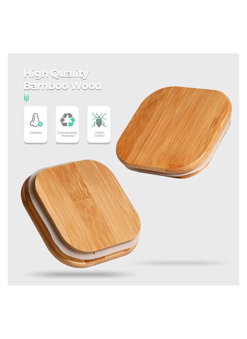 GGEROU - Glass Storage Jars with Airtight Bamboo Lid 3 Pack Glass Food Storage Containers Canisters 1600ml - Image 1