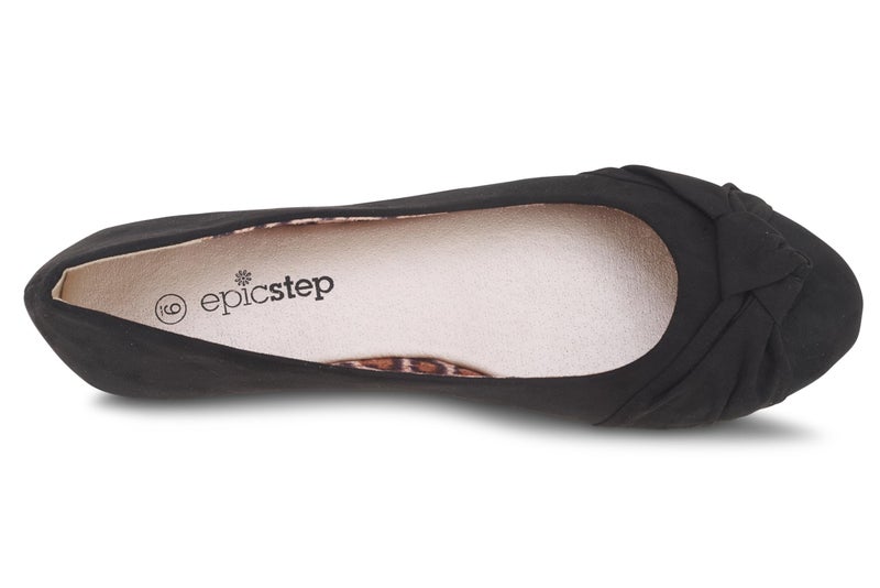 Epic Step Ballet Flats for Women Comfortable Flat Shoes for Women Dressy Casual Round Toe Flats, Black, Size 9 - Image 2