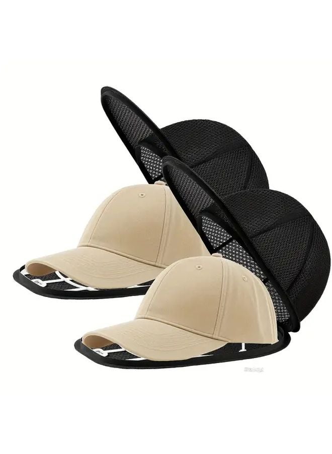 آلة غسيل القبعات مع إطار وكيس للقبعات البيسبول للبالغين والأطفال باللون الأسود - Image 5