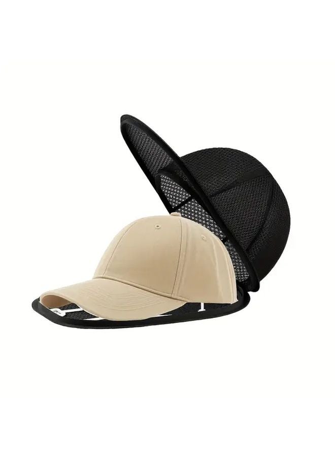 آلة غسيل القبعات مع إطار وكيس للقبعات البيسبول للبالغين والأطفال باللون الأسود - Image 3