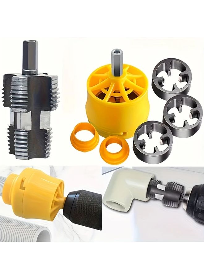 PVC Pipe Threader Kit Outer And Inner Hole Threader Set 1 2 3 4 1 Inch - Image 3