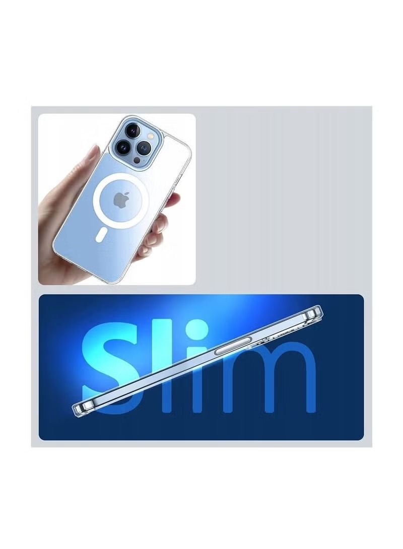 vesus magsafe Clear Case Magnetic Cover MagSafe Crystal Clear Protective Shockproof Transparent Cover Case iPhone 14 Pro  - Image 2