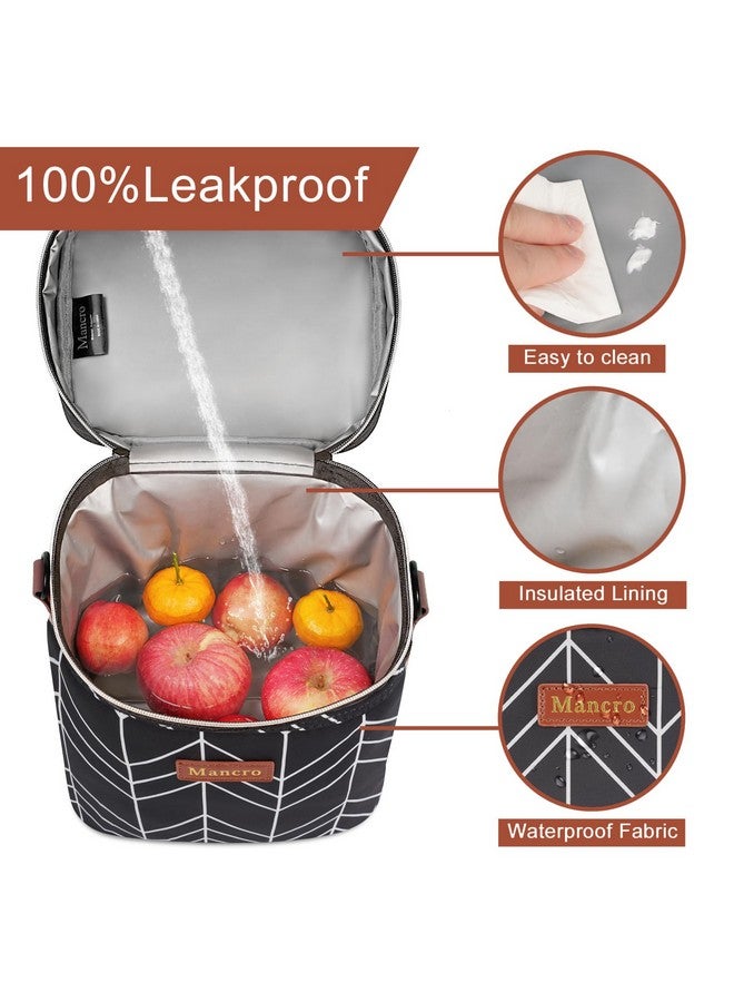 Mancro Mancro Breastmilk Cooler Bag, Insulated with Ice Pack, Fits 6 Baby Bottles Up to 9 Oz with On-The-Go Strap, Perfect for Nursing Moms and Daycare, Black Wave - Image 3