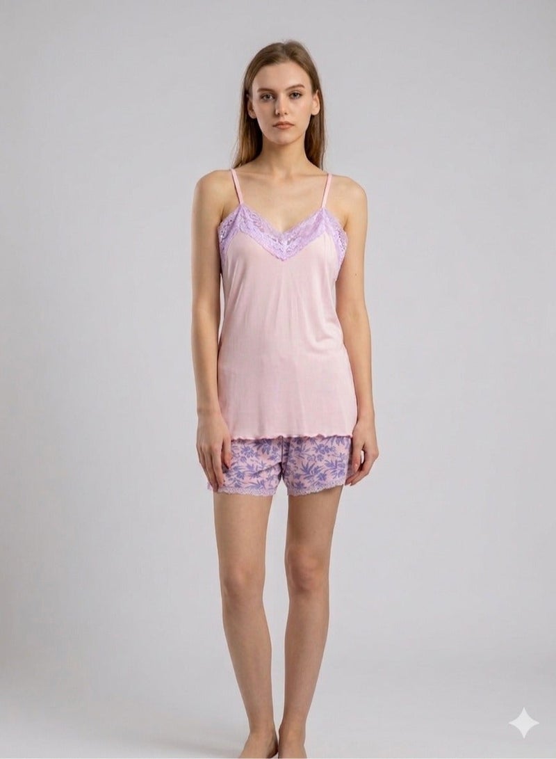 KITTY Women Cotton Pajama Top and Shorrt - Image 1