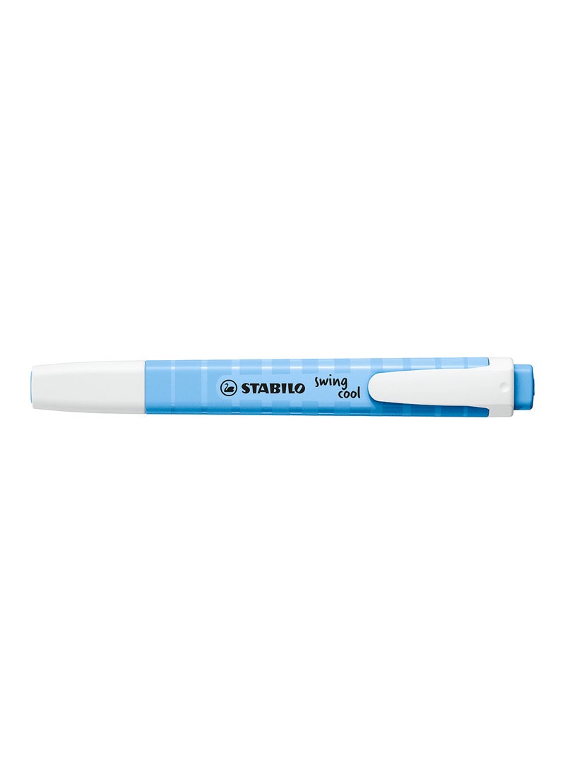 STABILO Highlighter Pen - Swing Cool Pack of 10 Pens in Breezy Blue Pastel Colors , Anti-Dry Out , for Drawing Illustrations , Note Taking  - Image 1