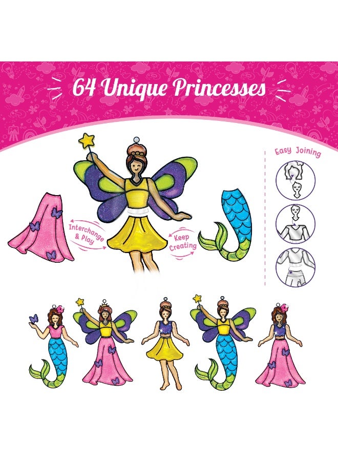 Imagimake Window Art Princess | Toys for Girls Ages 5-10 Years | 16 Piece Glass Painting Set | Princess, Mermaid & Unicorn Designs | Creative Arts & Crafts Kit - Image 2