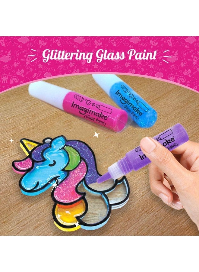 Imagimake Window Art Princess | Toys for Girls Ages 5-10 Years | 16 Piece Glass Painting Set | Princess, Mermaid & Unicorn Designs | Creative Arts & Crafts Kit - Image 5