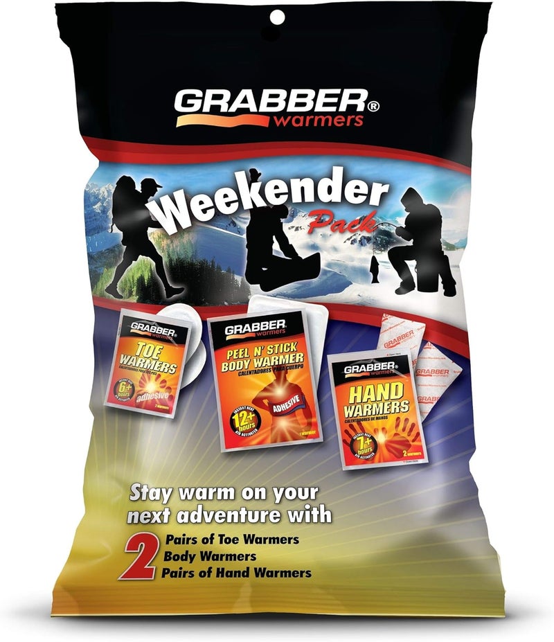 Grabber Weekender Multi-Warmer Pack - 2 Pair Hand Warmers, 2 Pair Toe Warmers, 2 Peel N' Stick Body Warmers, 6-Count - Image 1