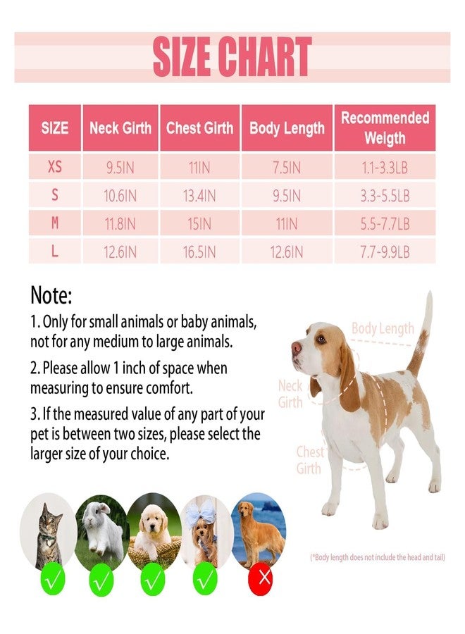 LAPOHI Dog Dress Bowknot Harness Leash Set for Small Girl Dogs Pink Floral Dog Cat Clothes Cute Puppy Outfits Pet Clothes Spring Summer Breathable Dresses(Samll) - Image 3