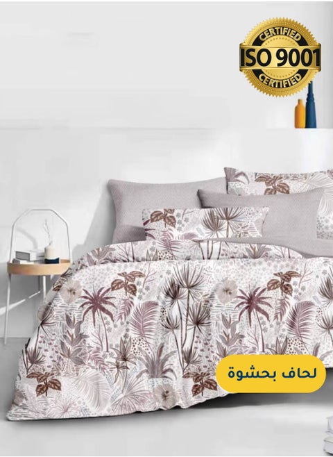 Microfiber Printed Comforter Sets, Fits 120 x 200 cm Single Size Bed, 4 Pcs, With Soft Filling, Celine Series
