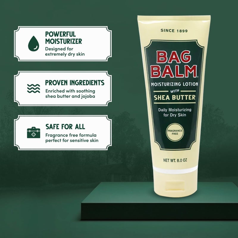 Bag Balm Moistuzing Body Lotion with Shea Butter, Daily Moisturizing for Dry Skin | Pack of 2 8oz Tubes - Image 3