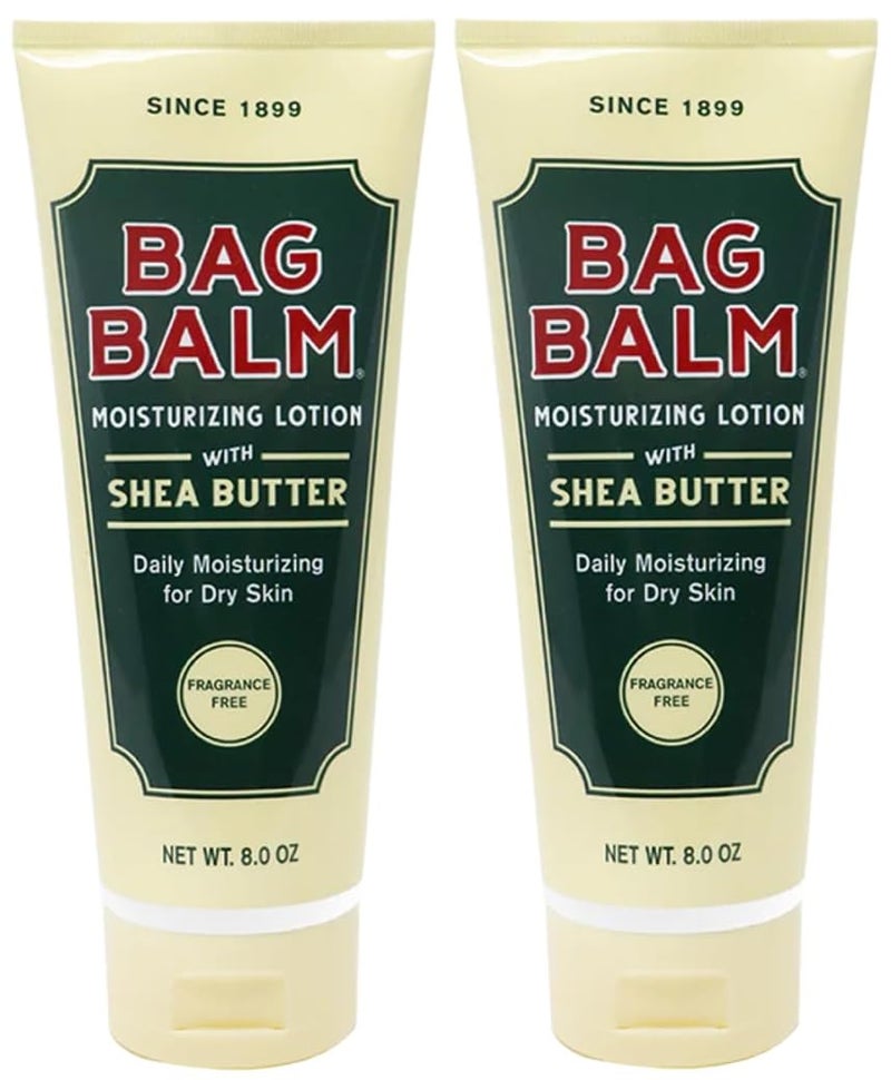 Bag Balm Moistuzing Body Lotion with Shea Butter, Daily Moisturizing for Dry Skin | Pack of 2 8oz Tubes - Image 1