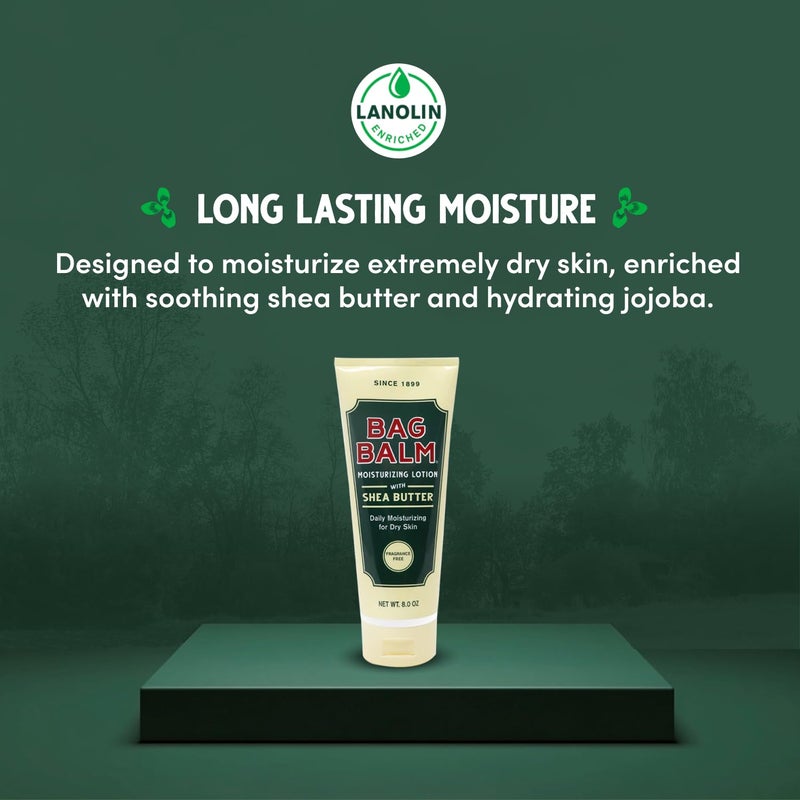Bag Balm Moistuzing Body Lotion with Shea Butter, Daily Moisturizing for Dry Skin | Pack of 2 8oz Tubes - Image 4