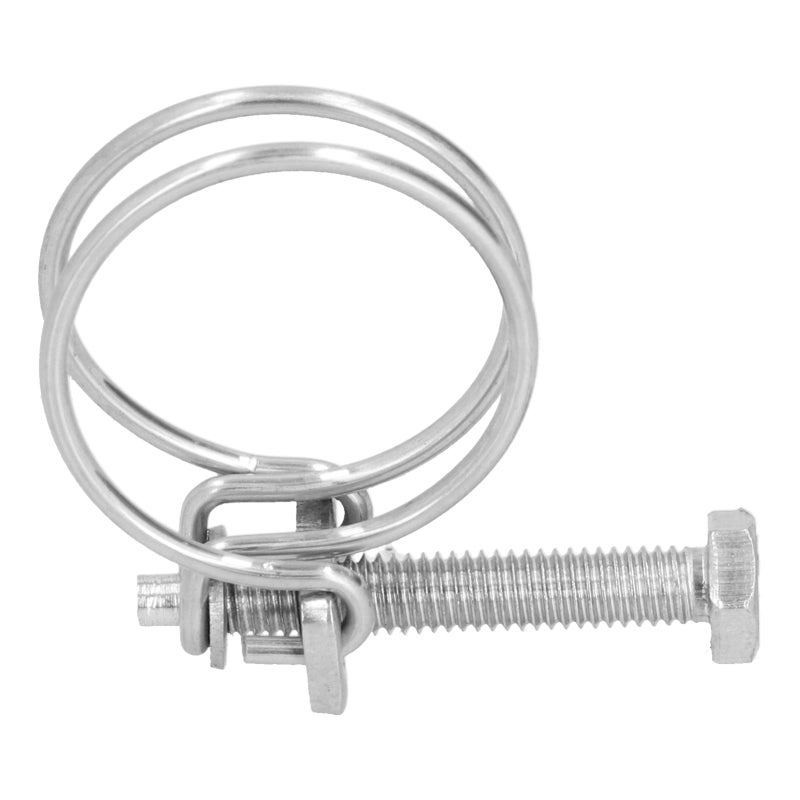 Stainless Steel Hose Clamps 16-19mm Sturdy Durable - Adjustable Diameter Double Wire Clamps for Industrial Household Use - Image 4