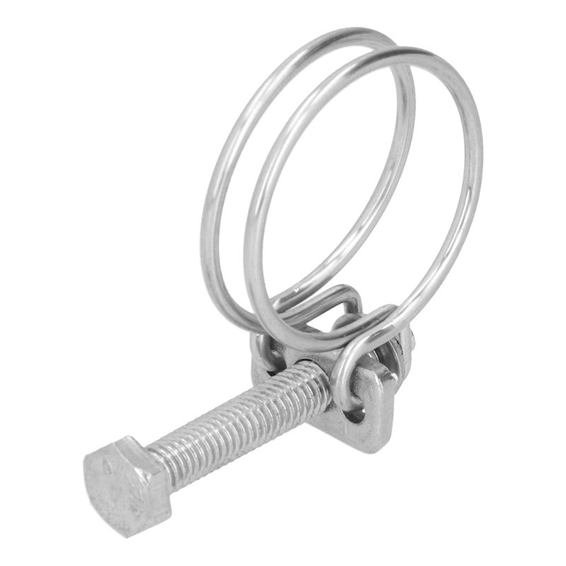 Stainless Steel Hose Clamps 16-19mm Sturdy Durable - Adjustable Diameter Double Wire Clamps for Industrial Household Use - Image 5
