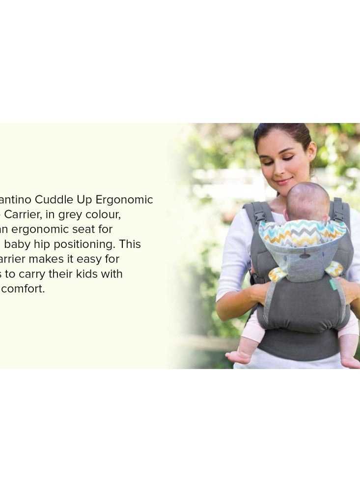 Cuddle Up Ergonomic Hoodie Baby Carrier With Removable Canopy, Grey - IN005331 - Image 2