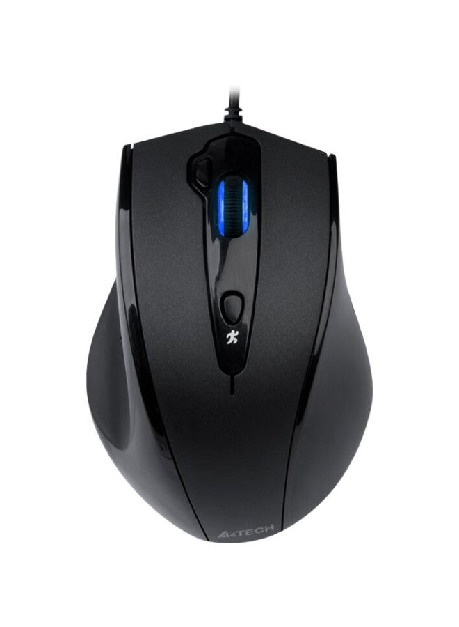 A4TECH N-810Fx Wired Mouse, Laptop And Desktop Office Mouse, Ergonomic, Usb Interface, Large Hand Mouse, Gentleman Black - Image 1