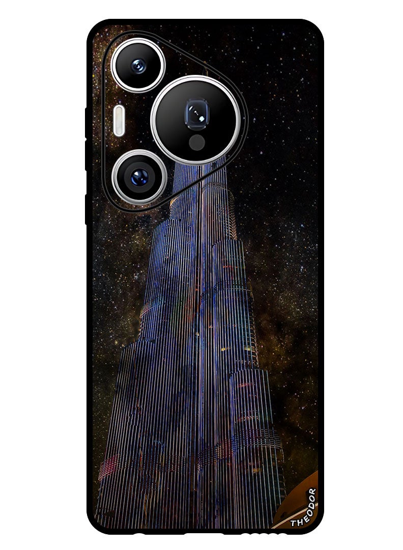 Theodor Protective Case Anti Scratch Shock Proof Bumper Cover For Huawei Pura 70 Burj Khalifa Night - Image 1