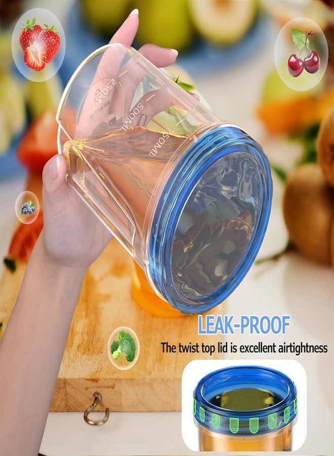 Winproper 6 Pack-32 OZ Freezer Storage Containers, Round Plastic Containers with Twist Top Lids, BPA Free Food Storage Containers, Leakproof Meal Prep Containers Microwave/Dishwasher Safe - Image 5