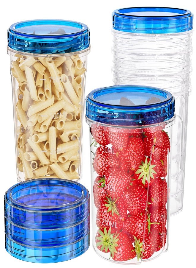 Winproper 6 Pack-32 OZ Freezer Storage Containers, Round Plastic Containers with Twist Top Lids, BPA Free Food Storage Containers, Leakproof Meal Prep Containers Microwave/Dishwasher Safe - Image 1