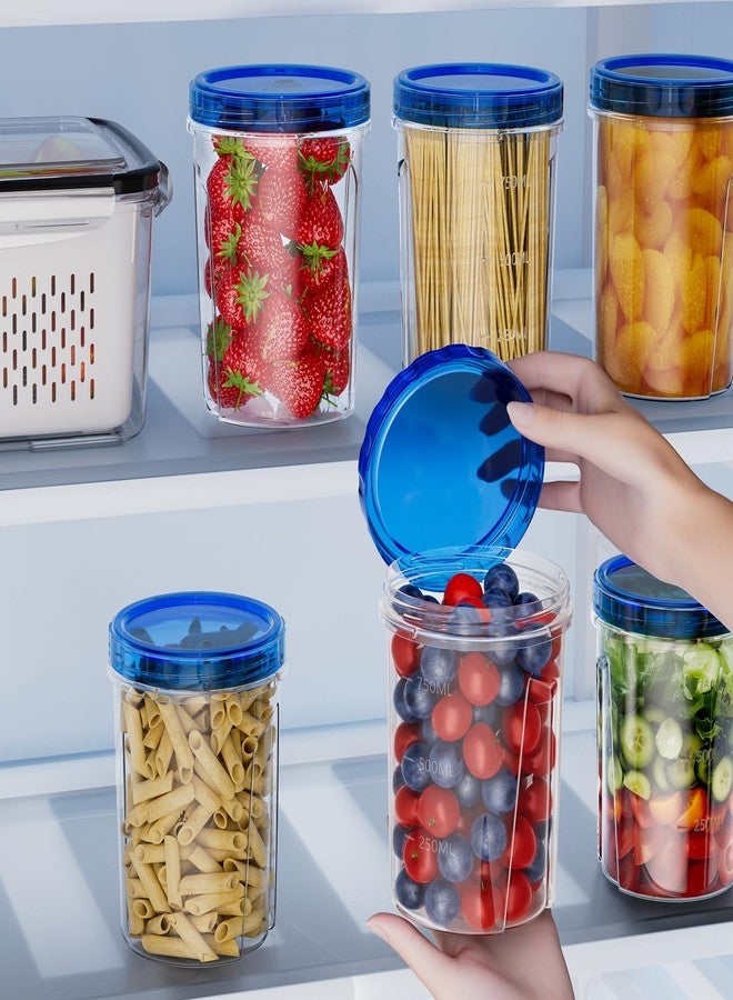 Winproper 6 Pack-32 OZ Freezer Storage Containers, Round Plastic Containers with Twist Top Lids, BPA Free Food Storage Containers, Leakproof Meal Prep Containers Microwave/Dishwasher Safe - Image 4