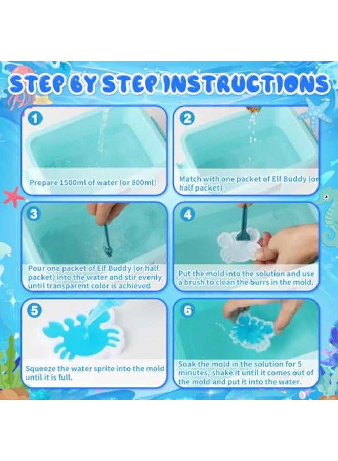 PQETBV Magic Water Gel Pearl Sensory Toy, Magic Water Elf Toy for Kids, Creative 3D Magic Water Elf Kit, Water Toys Set for Boys and Girls - Image 4
