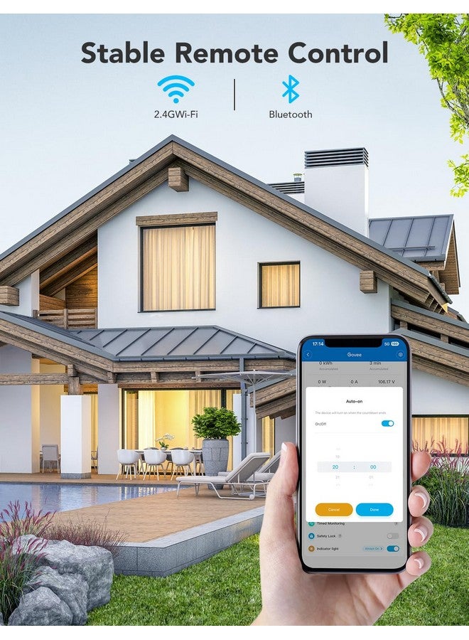 Govee Smart Plug with Energy Monitoring, WiFi Bluetooth Plug Work with Alexa and Google Assistant, 15A Smart Outlets with Timer & Group Controller, No Hub Required, ETL&FCC Certified for Home, 4 Pack - Image 4