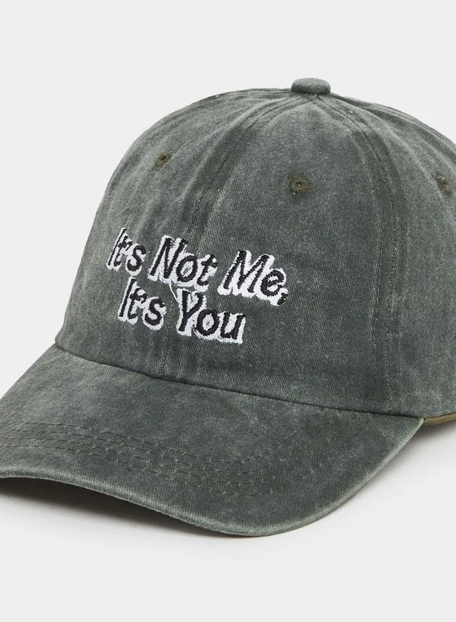 Styli Embroidered Slogan Baseball Cap