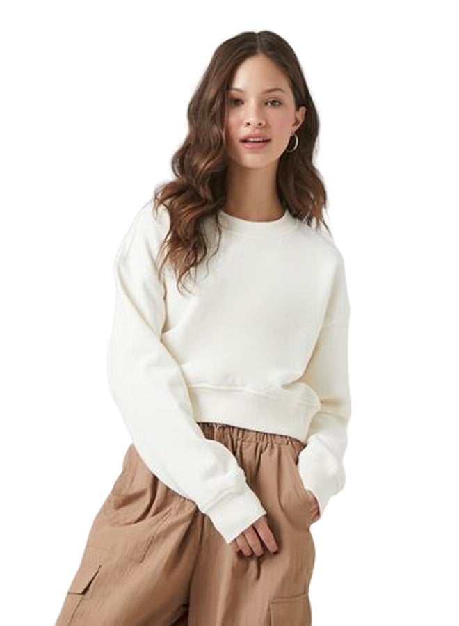 FOREVER 21 بلوفر من قماش تيري الفرنسي  - Image 1