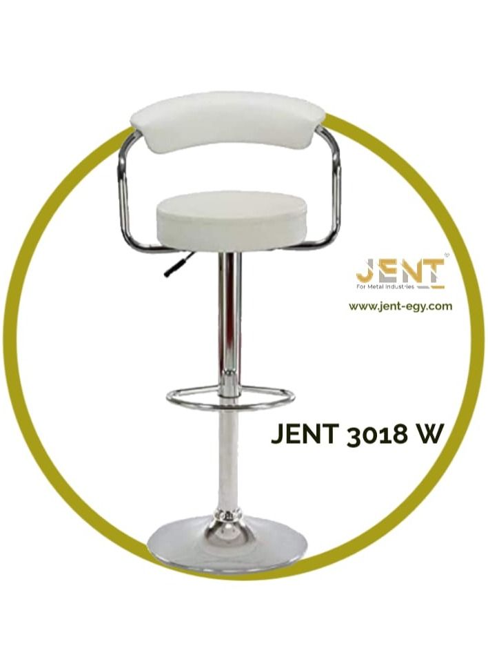 JENT White stainless bar stool