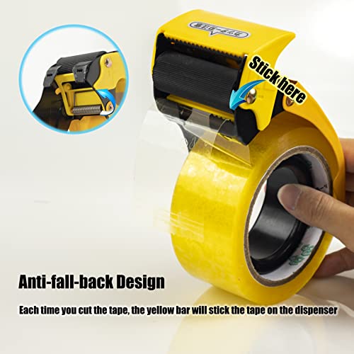 Prosun 【Upgraded】 PROSUN Blade Safety Cover 2 Inch Professional Packing Tape Dispenser Packaging Metal Handheld Tape Gun Sealing Cutter TG11 - Image 2