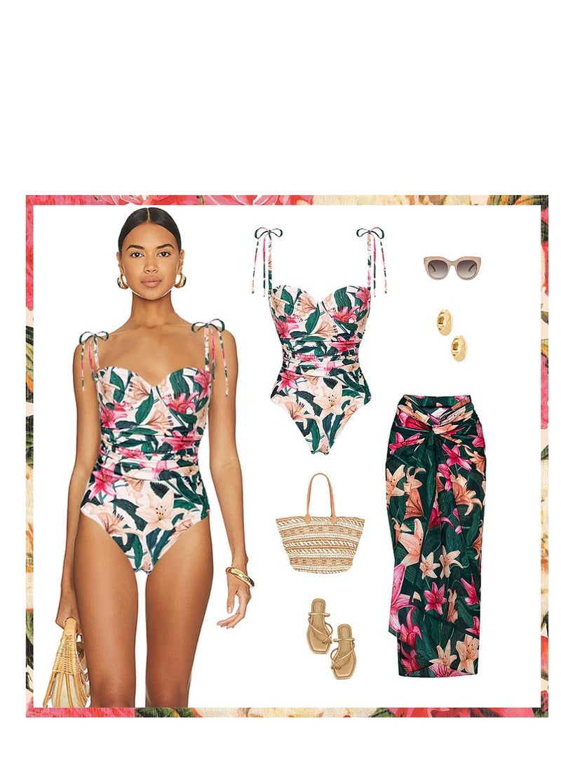 Y&D 2 Pice Summer swimsuit cover up women halter  set swimming suit women Beach Wear Swimwear - Image 5