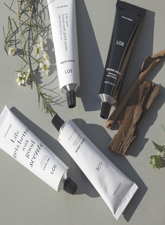 LOE Life On Earth perfumed hand cream, 50ml/1.69fl oz (SINCERE WOOD) - Image 5