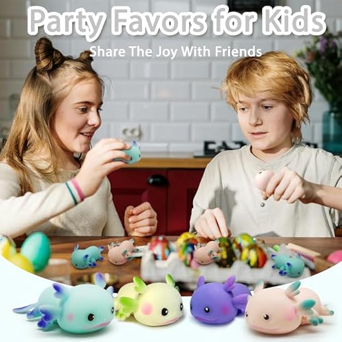ZTATU Axolotl Squishy Stress Balls for Adults & Kids (1PCS) Sensory Fidget Toys Squeeze Dough Ball, Party Favors Stress Toy for Office, School, Travel, Easter Basket Stuffers (Purple) - Image 5