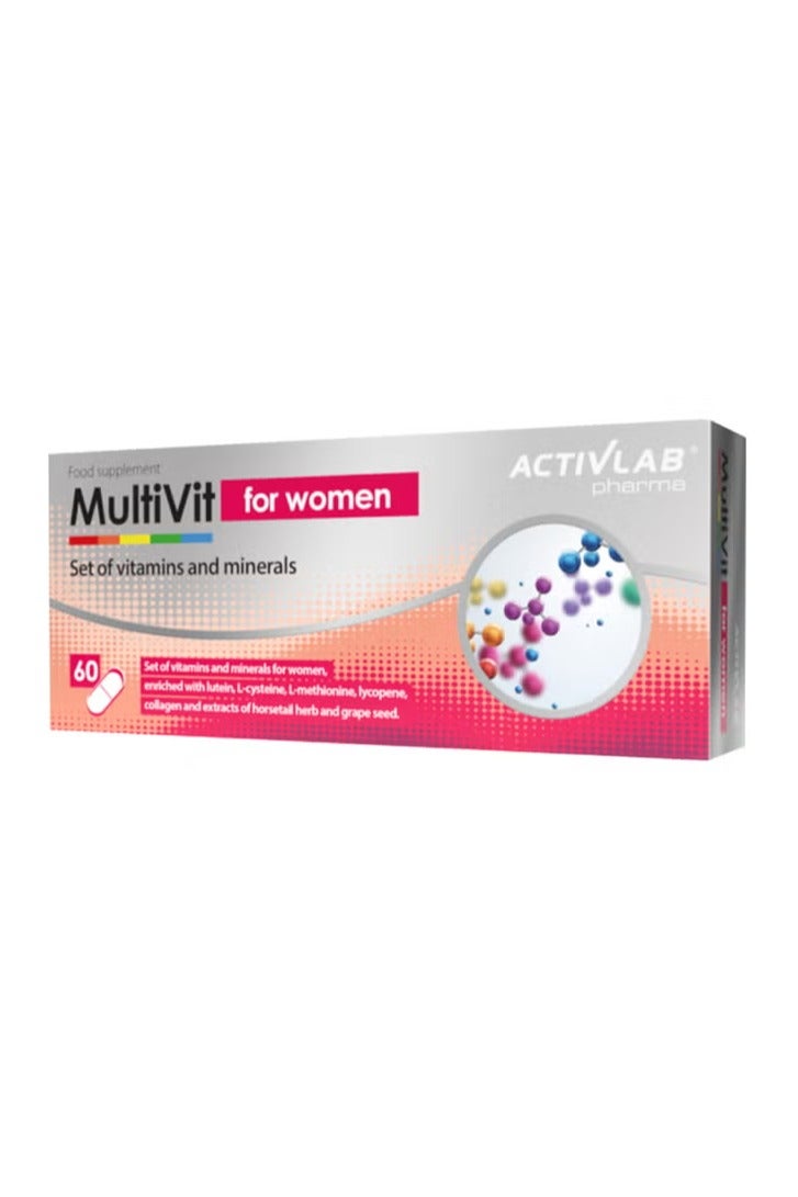 Activlab Pharma مالتي فيت للنساء، 60 كبسولة، فيتامينات متعددة للنساء - Image 1