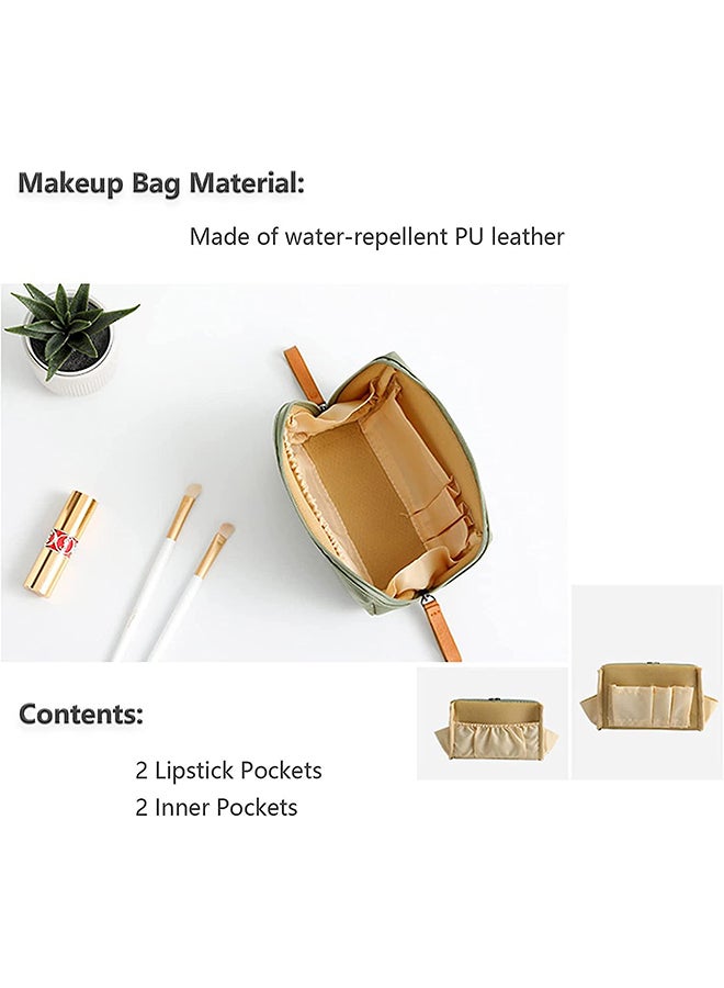 O Ozone Small Beauty Bag for Purse, Travel Handy Makeup Pouch Portable Cosmetic Bag Clutch Pouch Organizer Storage Bag for Women Girls- Pink  - Image 2