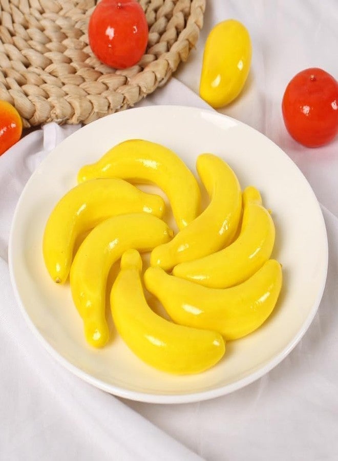 SelHeng 40 Pcs Yellow Mini Fake Banana Fruit, Artificial Banana Props, Plastic Foam Vegetables Fruit as Home Party Ornament Craft Props Gift,Simulation Fruit Props for Photography Blenders and Sponges 3-6CM - Image 2