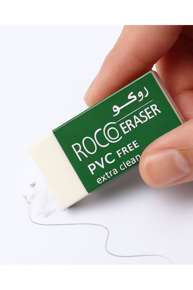 Roco PVC-Free Erasers – 4 Pcs Multicolor Set (RQ-28826A), Non-Dust, Safe for Kids - Image 2