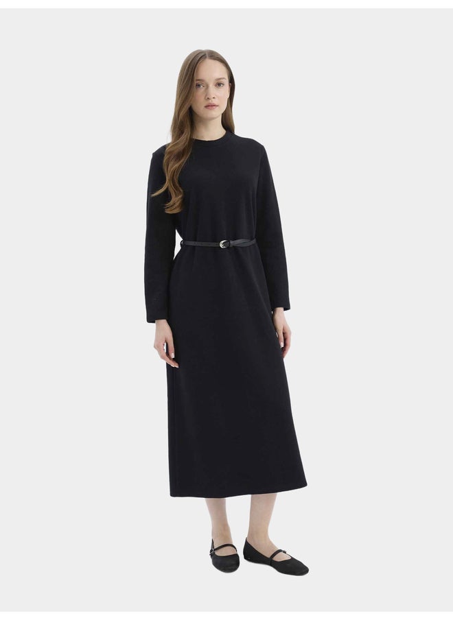 DeFacto Belted Longsleeve Dress  - Image 5