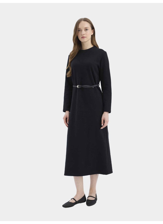 DeFacto Belted Longsleeve Dress  - Image 3