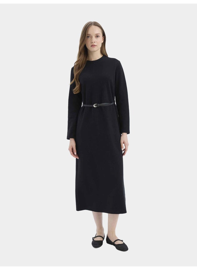 DeFacto Belted Longsleeve Dress  - Image 4