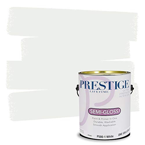 PRESTIGE Paints Interior Paint and Primer in One, 1 Gallon, Semi-Gloss, White - Image 2